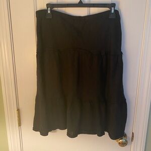 Allen Allen 100% linen black skirt